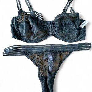 Adore Me Forrest Green Lingerie Set